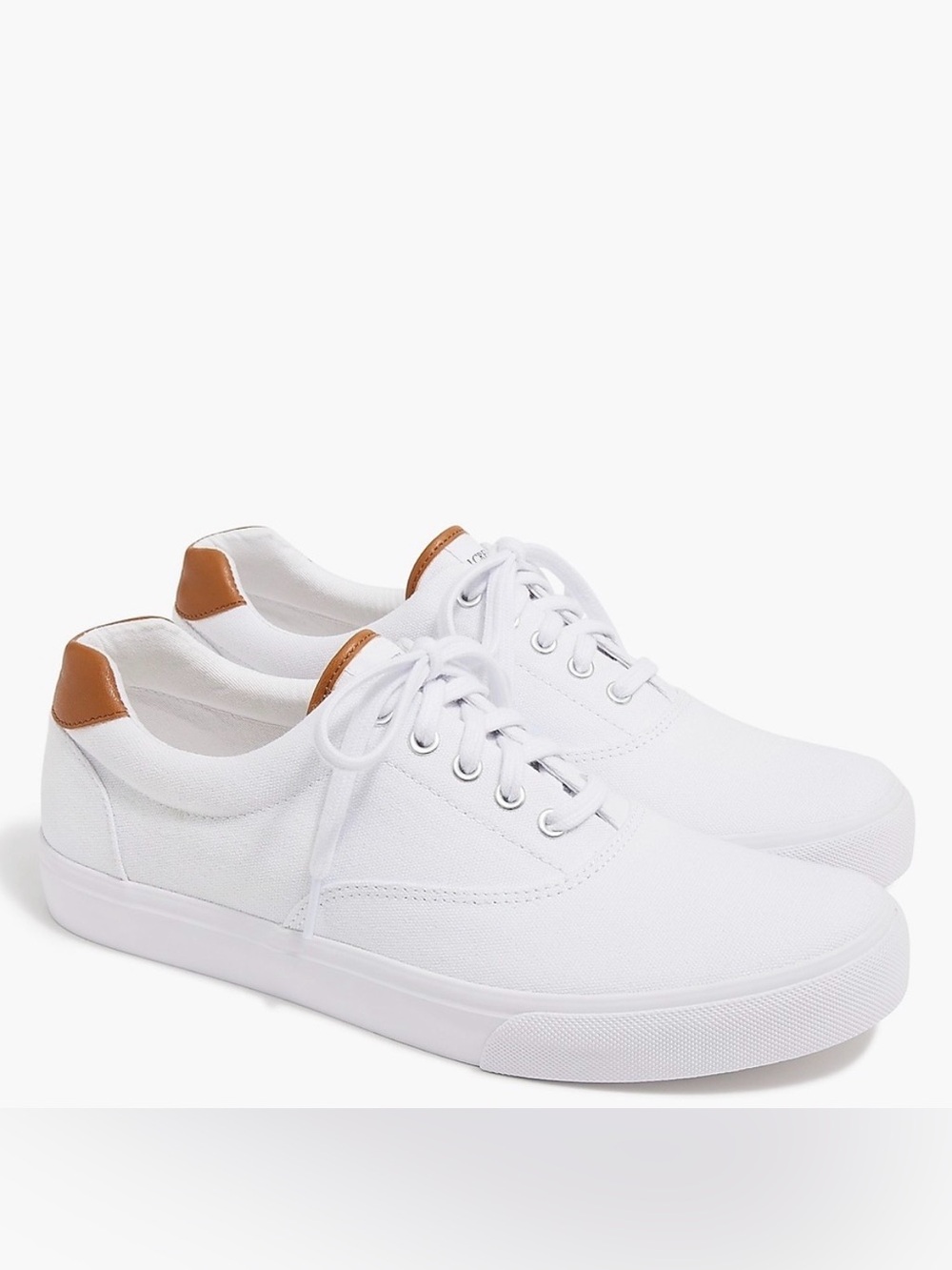 J. Crew Canvas white lace-up sneakers men’s size 12